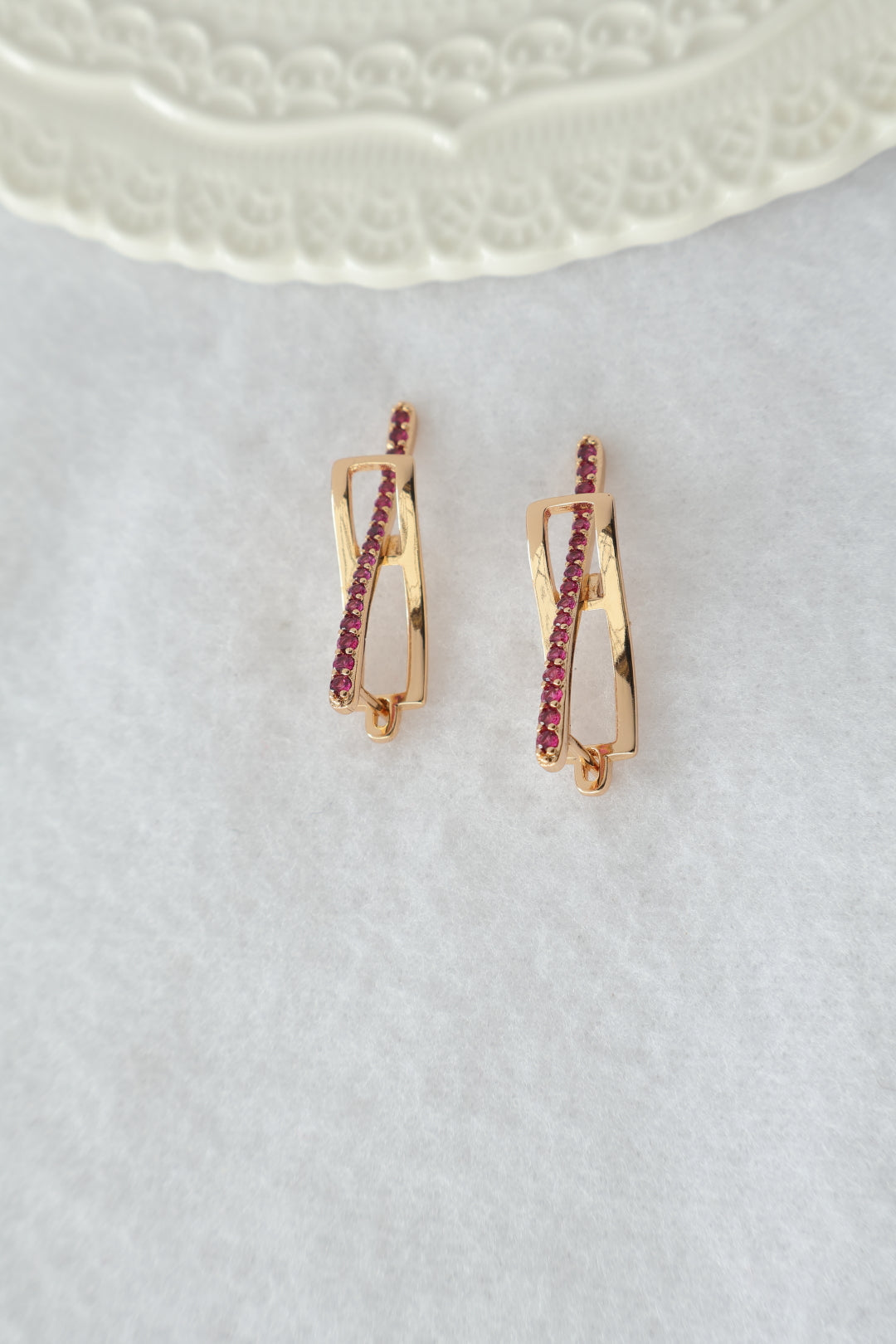 ARETES LINEAL CRISTAL COLORES