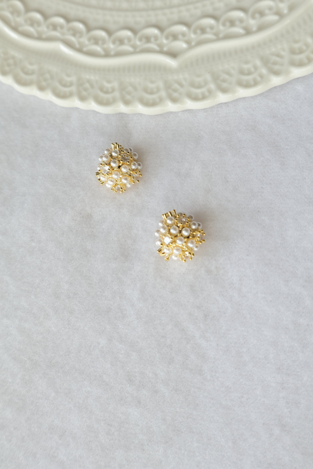 ARETE BOUQUET PEQ PERLA