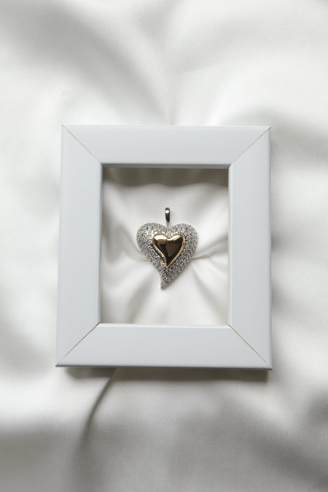 CORAZON BRILLANTES PLATA-DORADO