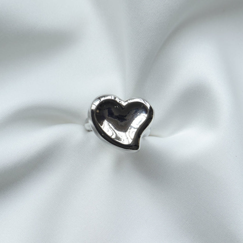 ANILLOS DOR /PLA CORAZON PLATA